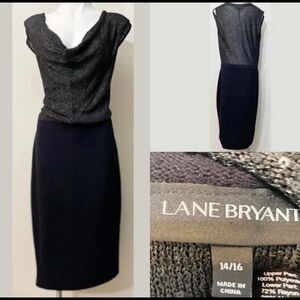 Lane Bryant - drape neck dress 14/16